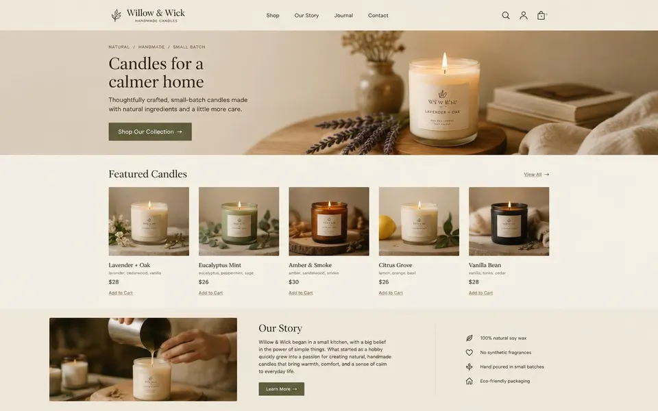 Online store built with Krazy's AI store builder